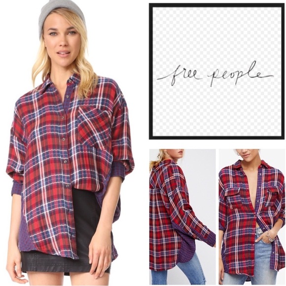 Free People Of The Guys Oversized Shirt Size M - Picture 1 of 4